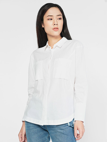 Áo sơmi nữ dáng rộng